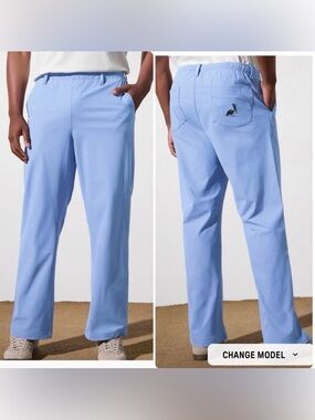 NEW Malbon Ultra Limited For Fabletics Pants XXL The Don Baggy Pull On Golf Blue